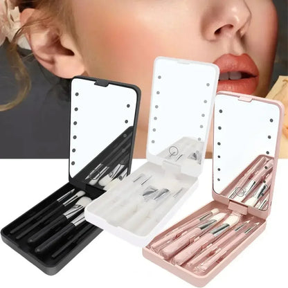 GlamHalo™ Lighted Makeup Mirror | Rotatable Personal Beauty Mirror 