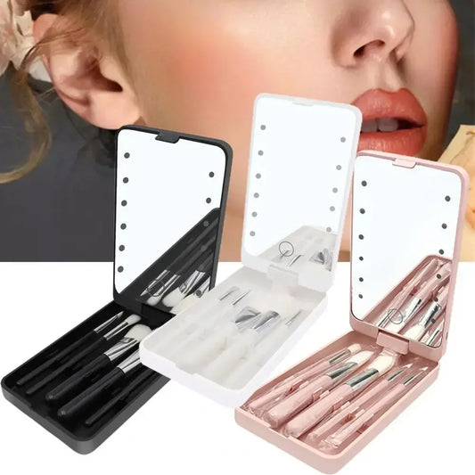 GlamHalo™ Lighted Makeup Mirror | Rotatable Personal Beauty Mirror 