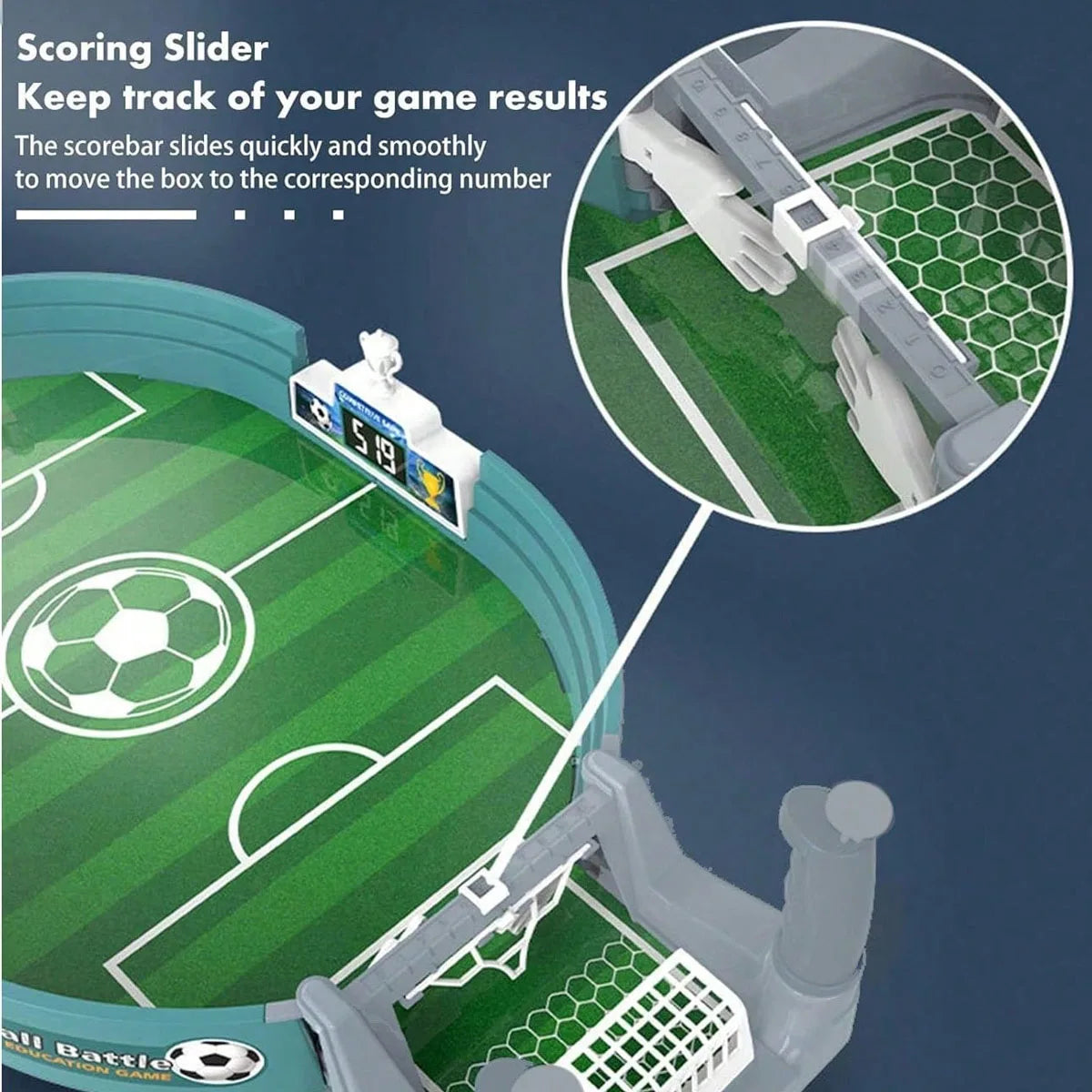 KickMatch™ 2-Player Tabletop Football Game |  Parent-Child Interactive Soccer Board Game for Kids & Adults, Fun Puzzle Skill Toy for Home, Party & Family Game Night