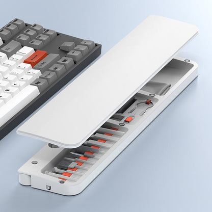 CloudRest Pro™ Ergonomic Keyboard Wrist Rest | Soft Memory Foam Wrist Support with Built-In Storage Tray & Cleaner Kit for Gaming, Typing & Office Comfort