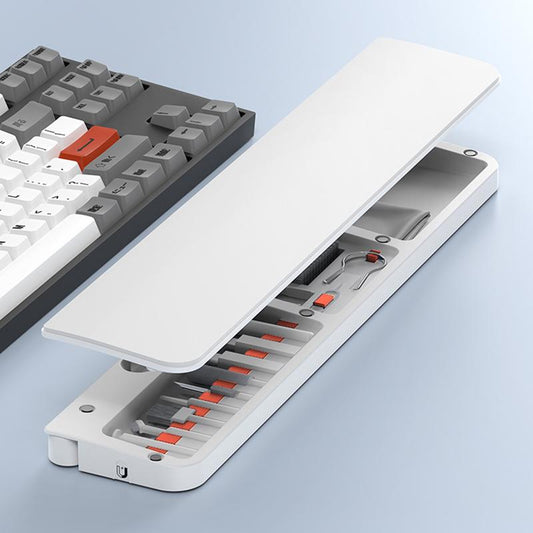 CloudRest Pro™ Ergonomic Keyboard Wrist Rest | Soft Memory Foam Wrist Support with Built-In Storage Tray & Cleaner Kit for Gaming, Typing & Office Comfort