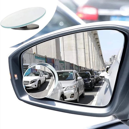 ClearView360™ Blind Spot Car Mirror | Adjustable Wide Angle Convex Rearview Mirror for Safe Lane Changes, Parking & Reversing