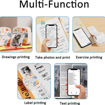 PrintPop™ Graffiti Style Mini Bluetooth Photo Printer | Portable Wireless Thermal Printer with Full Accessories