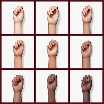  Quick-Dry Nail Polish, 8-Free Vegan, Deep Burgundy, Not so Low-Key, 0.33 Fl Oz
