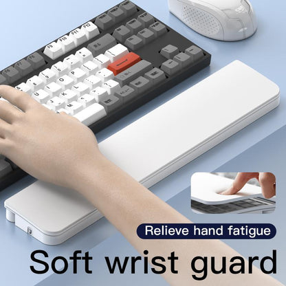 CloudRest Pro™ Ergonomic Keyboard Wrist Rest | Soft Memory Foam Wrist Support with Built-In Storage Tray & Cleaner Kit for Gaming, Typing & Office Comfort