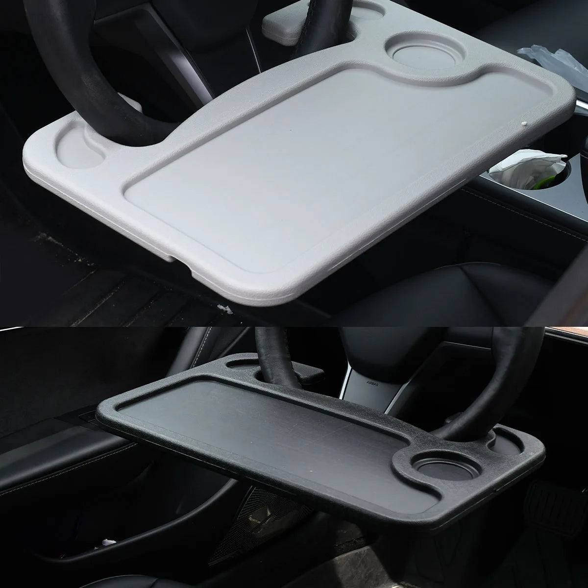 DriveDesk™ Portable Steering Wheel Tray | Car Laptop Stand & Dining Table Mount for Work, Coffee, Snacks & Travel Convenience