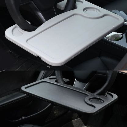 DriveDesk™ Portable Steering Wheel Tray | Car Laptop Stand & Dining Table Mount for Work, Coffee, Snacks & Travel Convenience