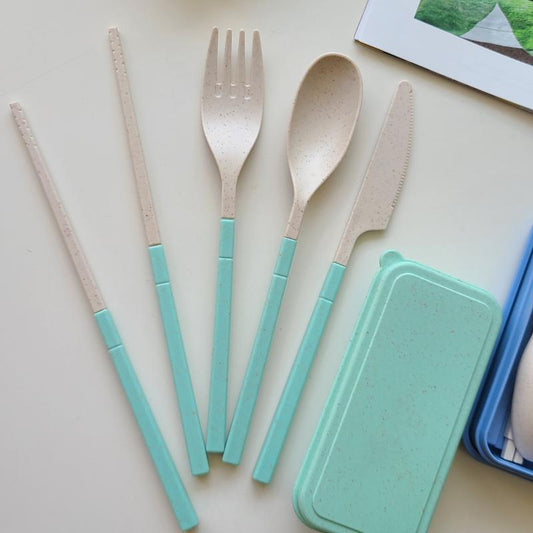 Ecofold™ Reusable Travel Cutlery Set | Foldable, Lightweight & Sustainable Tableware