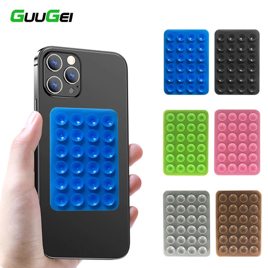 StickEase™ Suction Cup Wall Stand | Multifunctional Silicone Suction Phone Holder | Anti-Slip Single-Sided Leather Case Mount