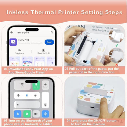 PrintPop™ Graffiti Style Mini Bluetooth Photo Printer | Portable Wireless Thermal Printer with Full Accessories