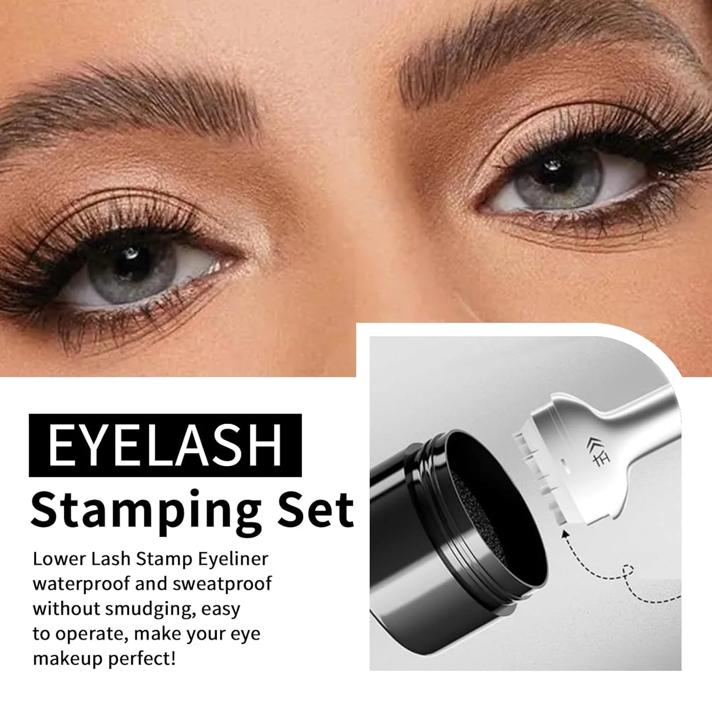 LineStamp™ | Lower Lash Stamp | 2-In-1 Waterproof Sweatproof Eyeliner with Individual Liquid Eyeliner