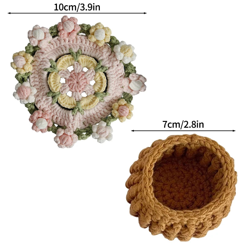 CozyPetal™ Mini Rose Crochet Coaster | Handmade Flower Placemat for Cups & Tea, Elegant Doily Pad for Home Decor, Perfect Mother’s Day or Birthday Gift